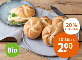 tegut... Bio zum kleinen Preis Bio-Kaiserbrötchen