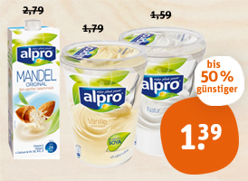 Alpro H-Drink oder fermentiertes Soja-Produkt