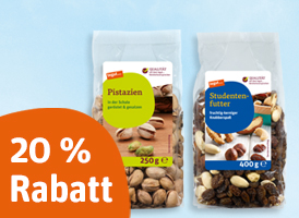 20% Rabatt auf alle tegut... Trockenfrüchte und Nüsse