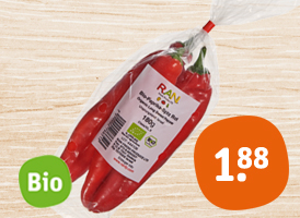 Bio-Paprika spitz, rot