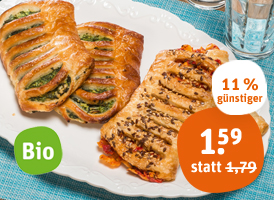 Bioland Bio-Spinat- oder -Paprikastrudel 38