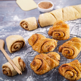 Franzbrötchen mit Zimt & Zucker