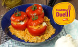 Gefüllte Tomaten mit Gorgonzola-Risotto