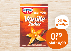 Dr. Oetker Vanillinzucker oder Bourbon Vanillezucker