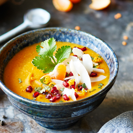 Möhren-Linsen-Suppe mit Clementine