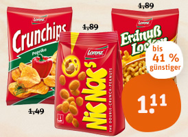 Lorenz Crunchips, NicNac’s oder Erdnusslocken