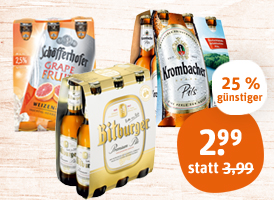 Schöfferhofer Weizen Mix, Krombacher oder Bitburger