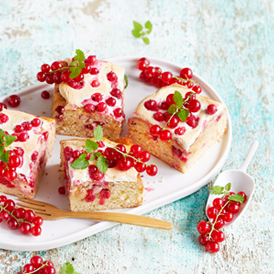 Becherkuchen mit Johannisbeeren