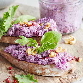 Stullen mit Rotkohl-Aufstrich