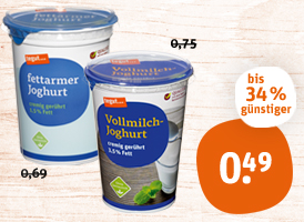 tegut... Vollmilch oder fettarmer Joghurt