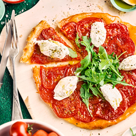 Tomaten-Tarte-Tatin mit Ziegenfrischkäse