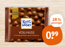 Ritter Sport Schokolade Nuss-Klasse oder Kakao-Klasse