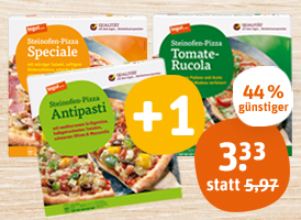 Kombi-Angebot Drei tegut... Steinofen-Pizzen