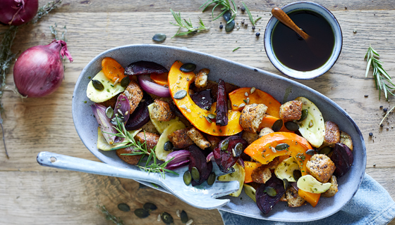 Panzanella - Italienischer Brotsalat mit Herbstgemüse