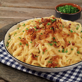Käsespätzle mit Röstzwiebeln