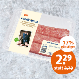 tegut... LandPrimus grobe Bratwurst