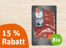 15 % Rabatt auf das tegut... Bio-Frischepack- Sortiment