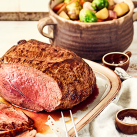 Rinderschmorbraten mit buntem Gemüse