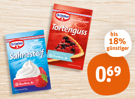 Dr. Oetker Tortenguss oder Sahnesteif