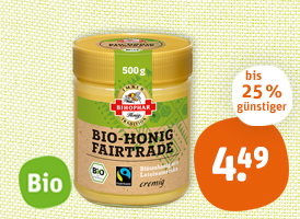 Bihophar Bio-Honig Fairtrade oder Langnese Honig Flotte Biene