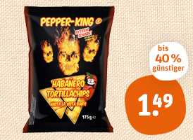 TUC Cracker, Pepper-King Habanero Kessel Chips oder Pepper-King Habanero Tortillachips