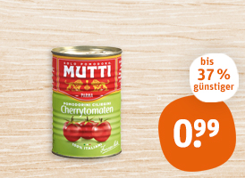 Mutti Cherrytomaten, Tomaten-Fruchtfeisch oder geschälte Tomaten