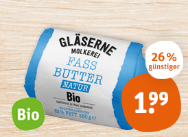 Naturland Gläserne Molkerei Bio-Fassbutter