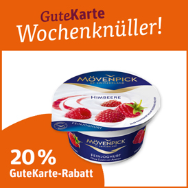 20 % GuteKarte-Rabatt auf Mövenpick Feinjoghurt