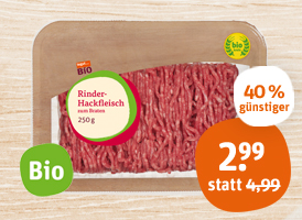 tegut... Bio-Rinderhackfleisch 