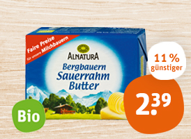 Alnatura Bergbauern Bio-Sauerrahmbutter