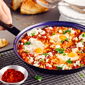 Schakschuka - Gebackene Eier in Paprika-Tomaten-Sugo