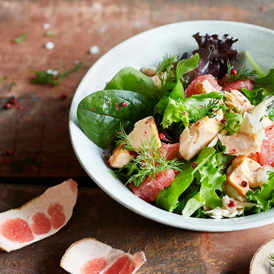 Wintersalat mit Räucherfisch