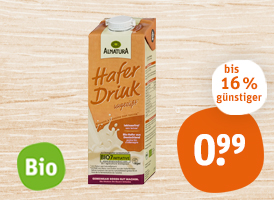 Alnatura Bio-Hafer-Drink oder Bio-Soja-Drink