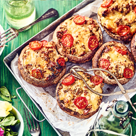 Gefüllte Rosella-Champignons mit Bergkäse