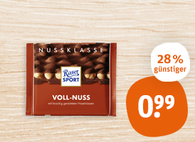 Ritter Sport Schokolade Nuss Klasse oder Kakao Klasse