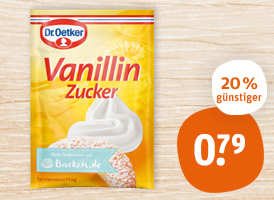 Dr. Oetker Vanillinzucker, Bourbon Vanillezucker oder original Backin