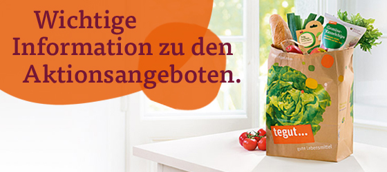 Wichtige Information zu den Aktionsangeboten.