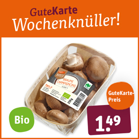 Naturland tegut… Bio-Champignons, braun