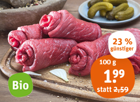 Bio-Rinderrouladen, -braten oder -gulasch