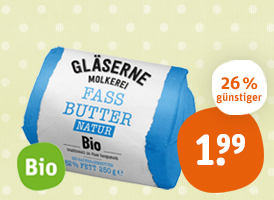 Naturland Gläserne Molkerei Bio-Fassbutter