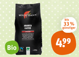 demeter Mount Hagen Bio-Peru-Kaffee oder Naturland Mount Hagen Bio-Arabica-Kaffee