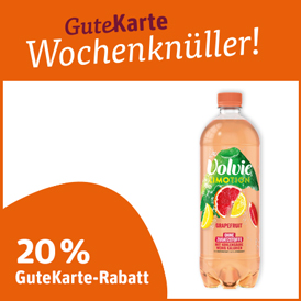 20 % GuteKarte-Rabatt auf alle Volvic Limotion  in der 0,9 l Flasche