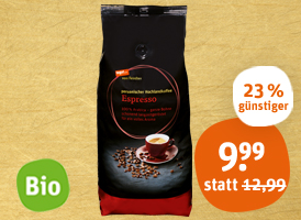 Naturland tegut... vom Feinsten Bio-Caffè Crema oder Bio-Espresso