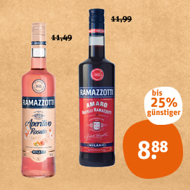 Ramazzotti Amaro oder Aperitivo Rosato