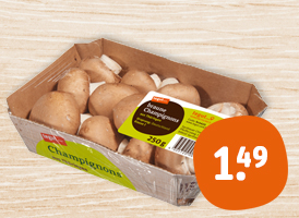 tegut… Champignons, braun