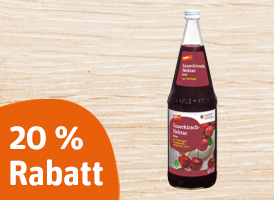 20 % Rabatt auf alle tegut... Frucht-Säfte und Nektare in der 1 l Flasche.