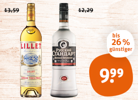 Lillet Blanc oder Russian Standard Vodka