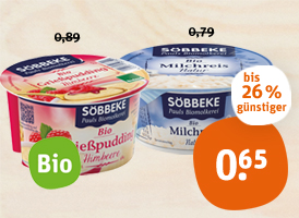 Bioland Söbekke Bio-Grießpudding oder -Milchreis