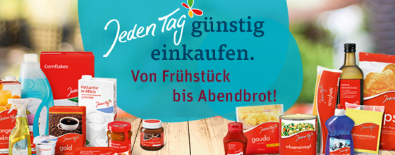 Jeden Tag günstig einkaufen. Von Frühstück bis Abendbrot!