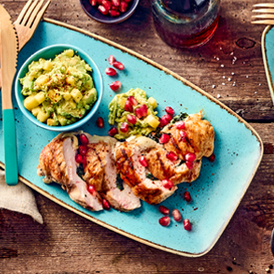 Gegrillte Hähnchenbrust mit Avocado-Mango-Salsa